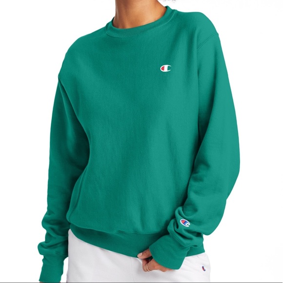 Champion Tops - Teal Champion Crew Neck Sweatshirt